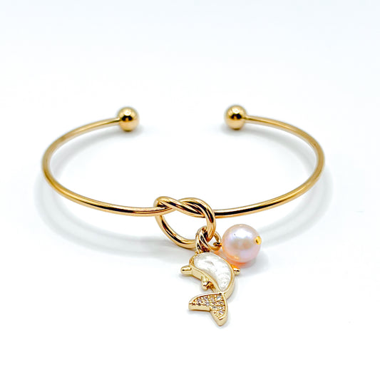 ラウンドブレスレット （ドルフィン: ホワイト）